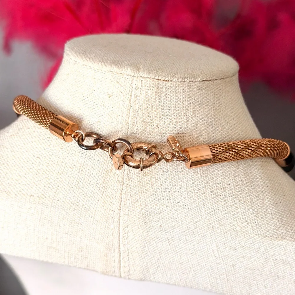 Marc Jacobs Black and Rose Gold Statement Necklace - Picture 6 of 7